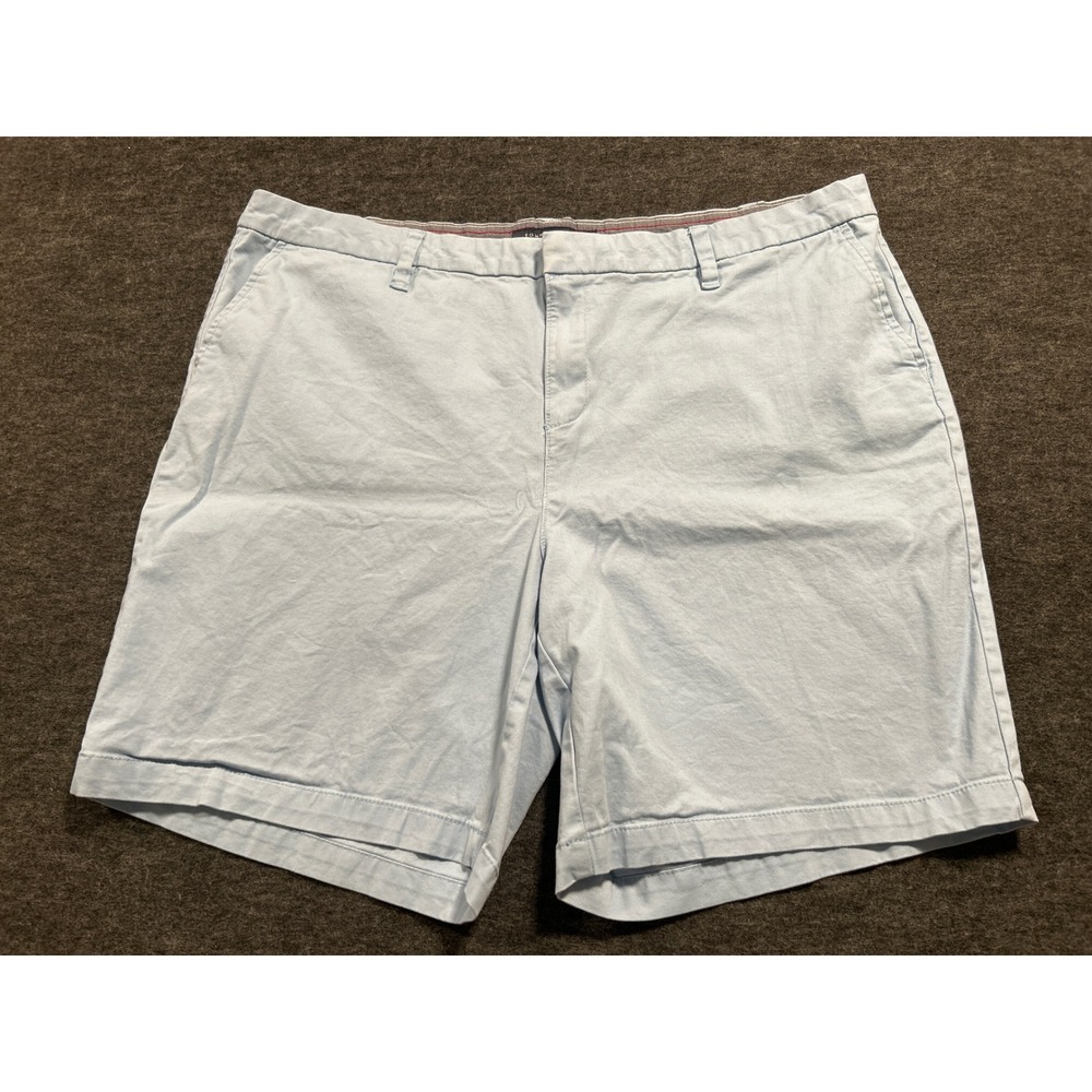 Tommy Hilfiger Chino Shorts Womens 18W Light Blue Stretch Preppy Beach